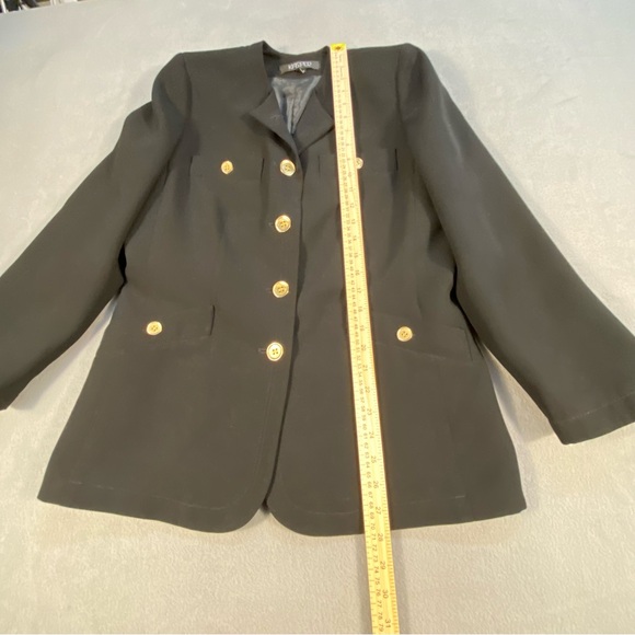 Kasper Women’s Black Blazer with Gold Buttons Accents, long sleeves, lined, 12 - Picture 9 of 12